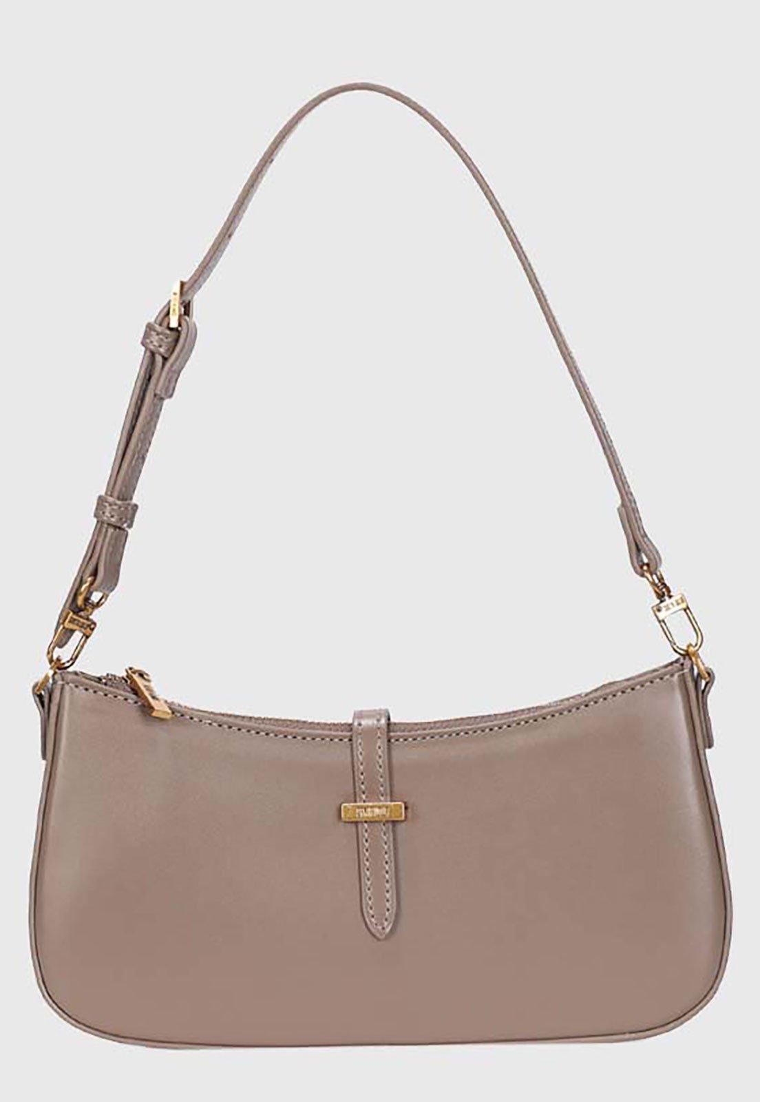 Bolsa Feminina Santa Lolla Média Alça Ajustável Bege