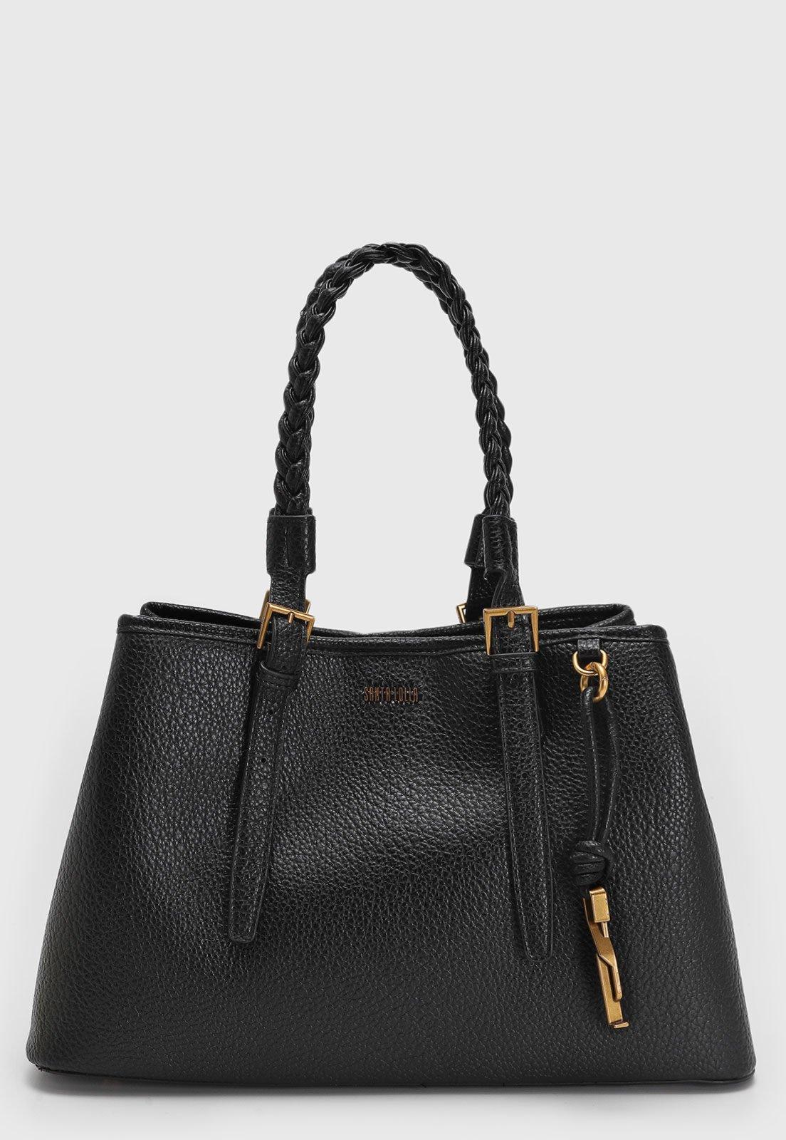 Bolsa Feminina Santa Lolla Alça Trançada Preta