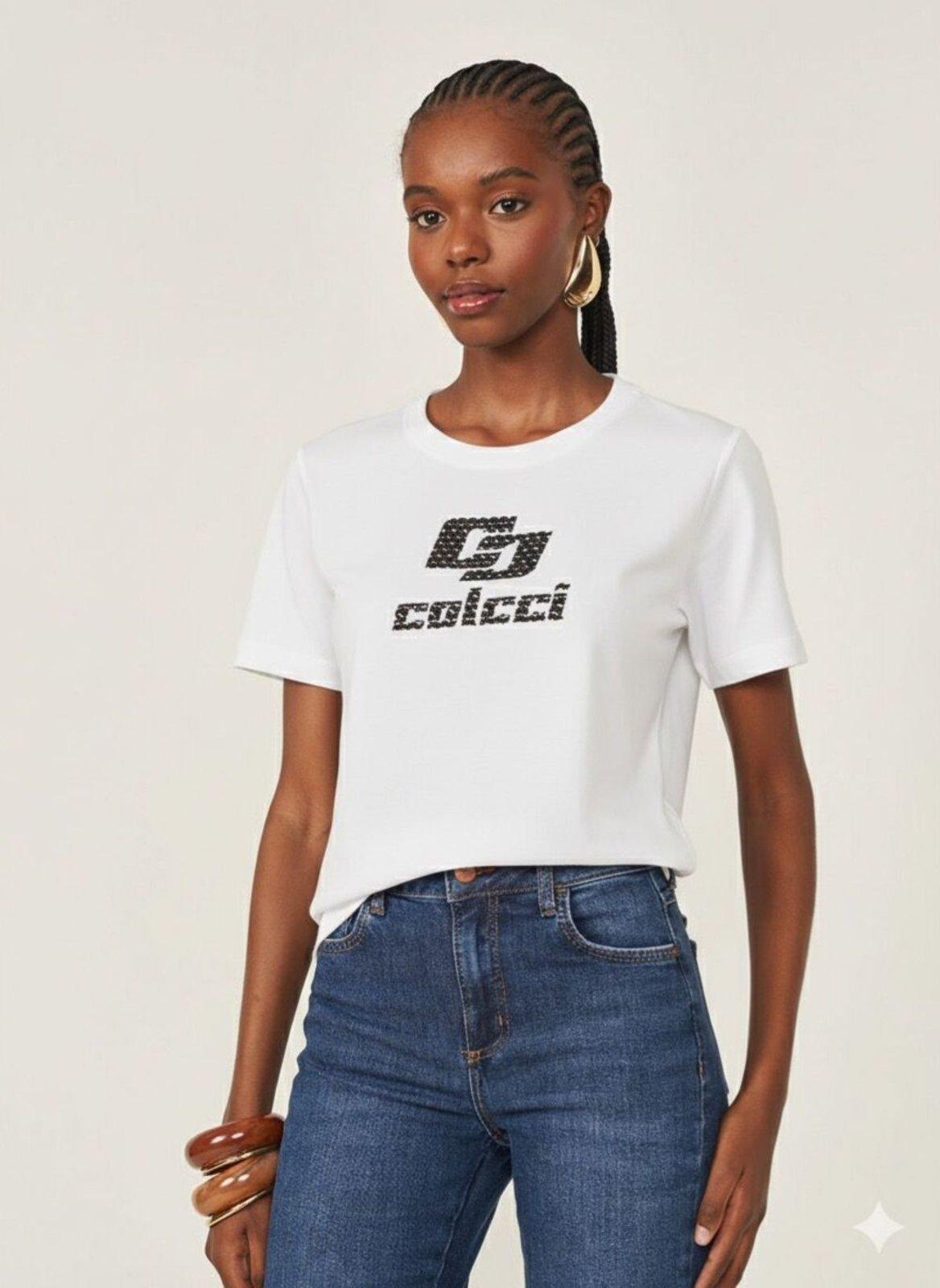 Camiseta Comfort Com Logo Colcci Off Shell