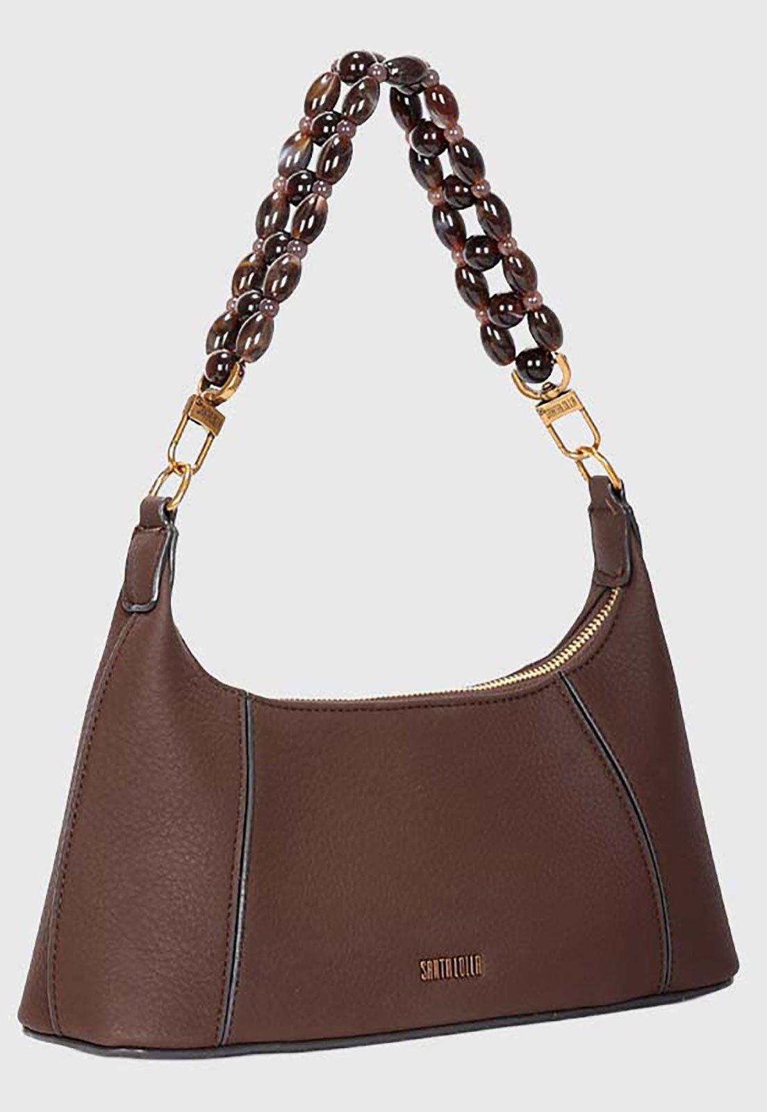 Bolsa Feminina Santa Lolla Alça Corrente Marrom