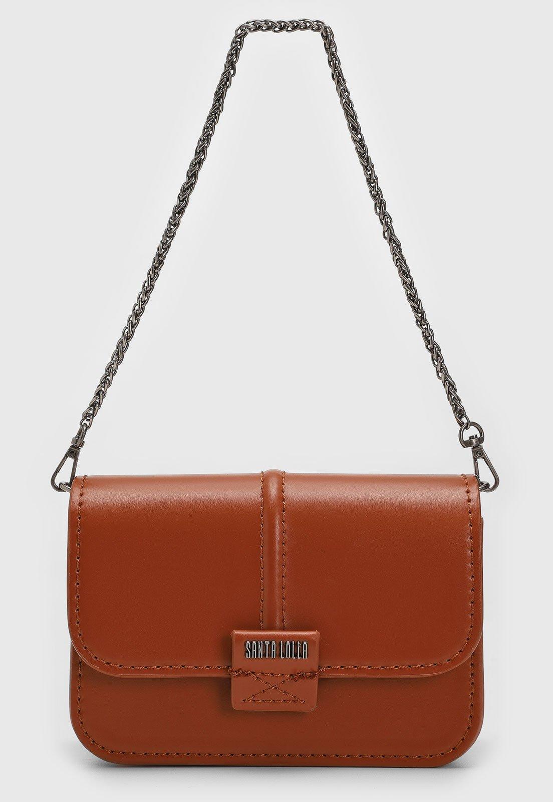 Bolsa Tiracolo Santa Lolla Alça Dupla Caramelo
