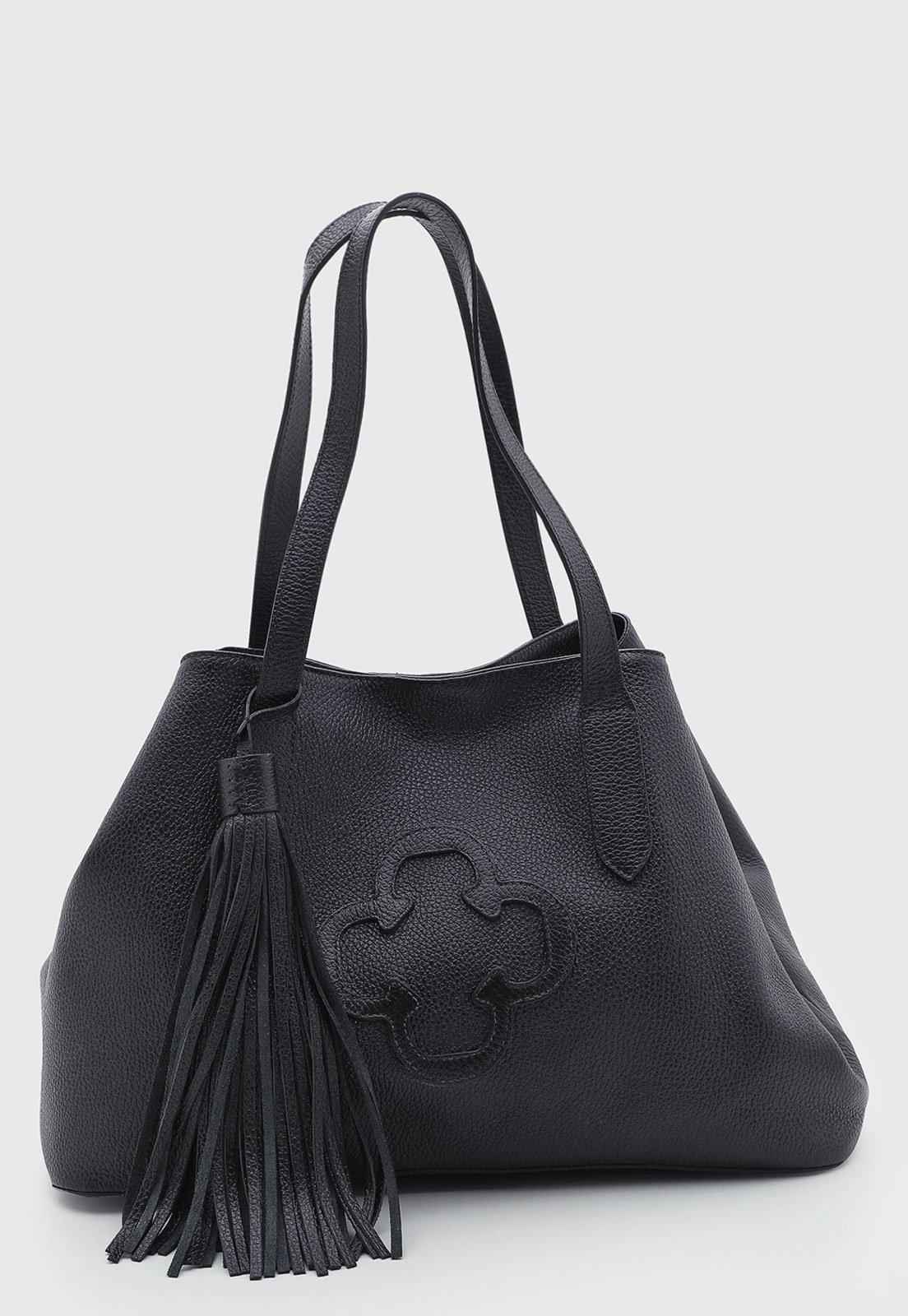 Bolsa Feminina Capodarte Couro Preta