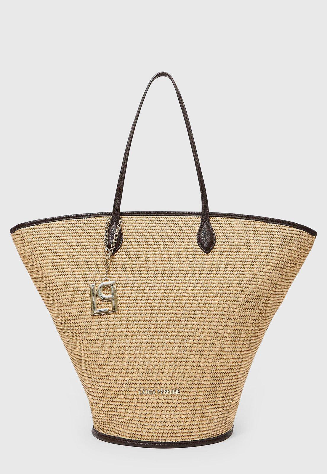 Bolsa Feminina Lança Perfume Grande Bege