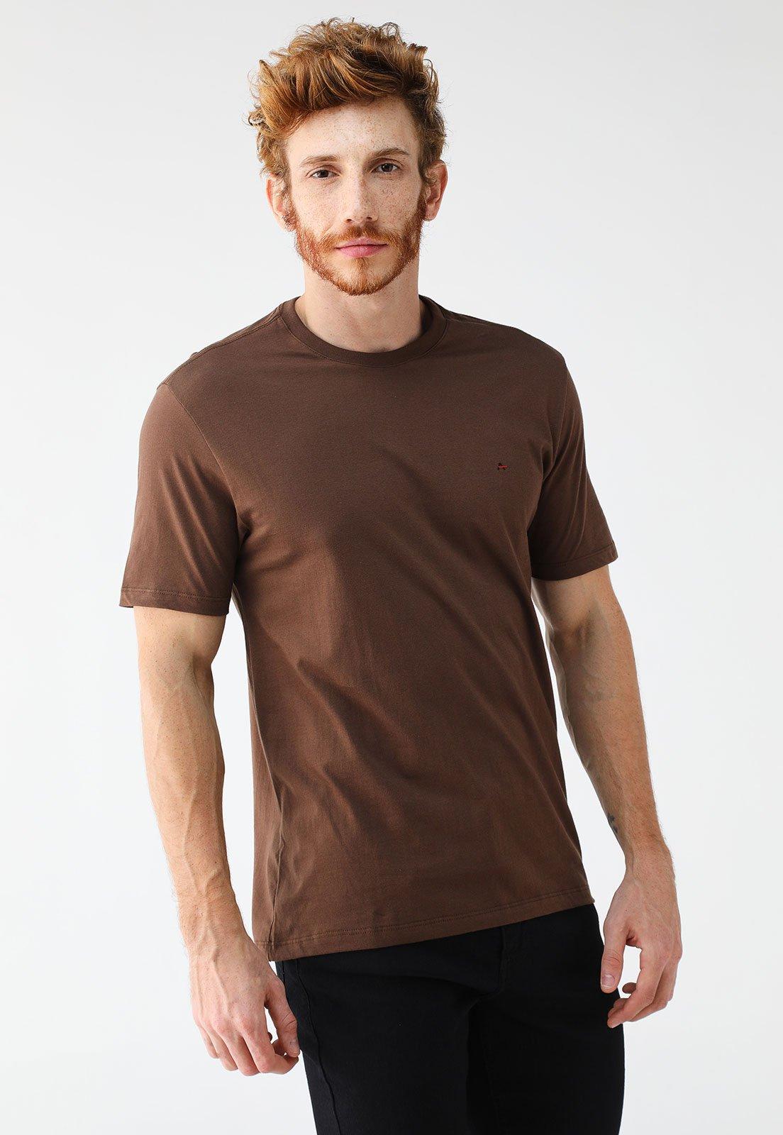 Camiseta Aramis Reta Logo Marrom