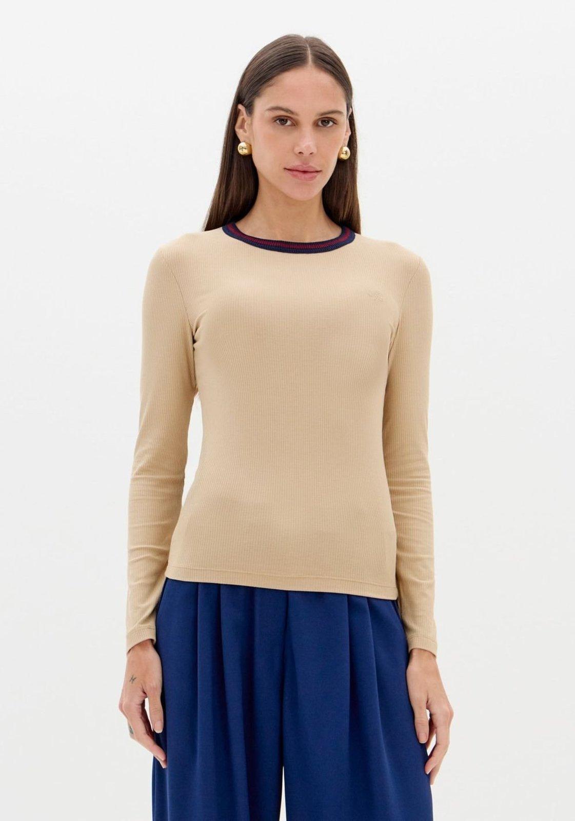 Blusa Canelada De Manga Longa Lança Perfume