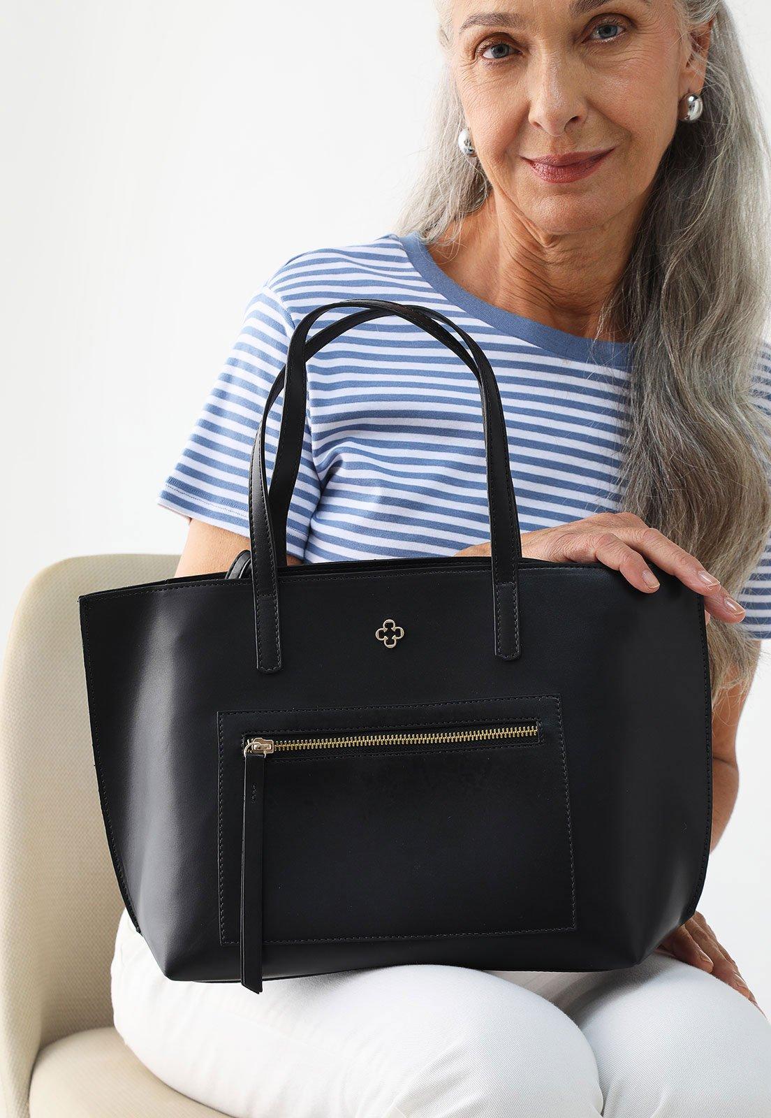 Bolsa Universitária Capodarte Tote Logo Preta