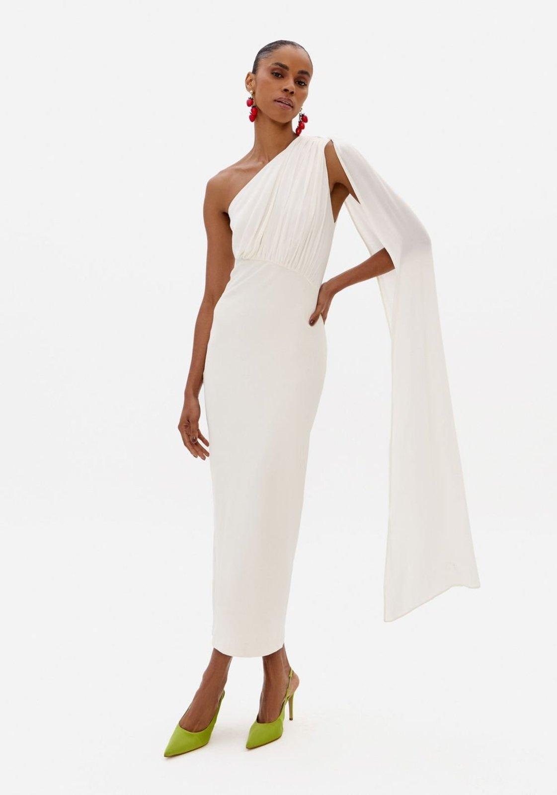 Vestido Super Midi Ombro Único Lança Perfume