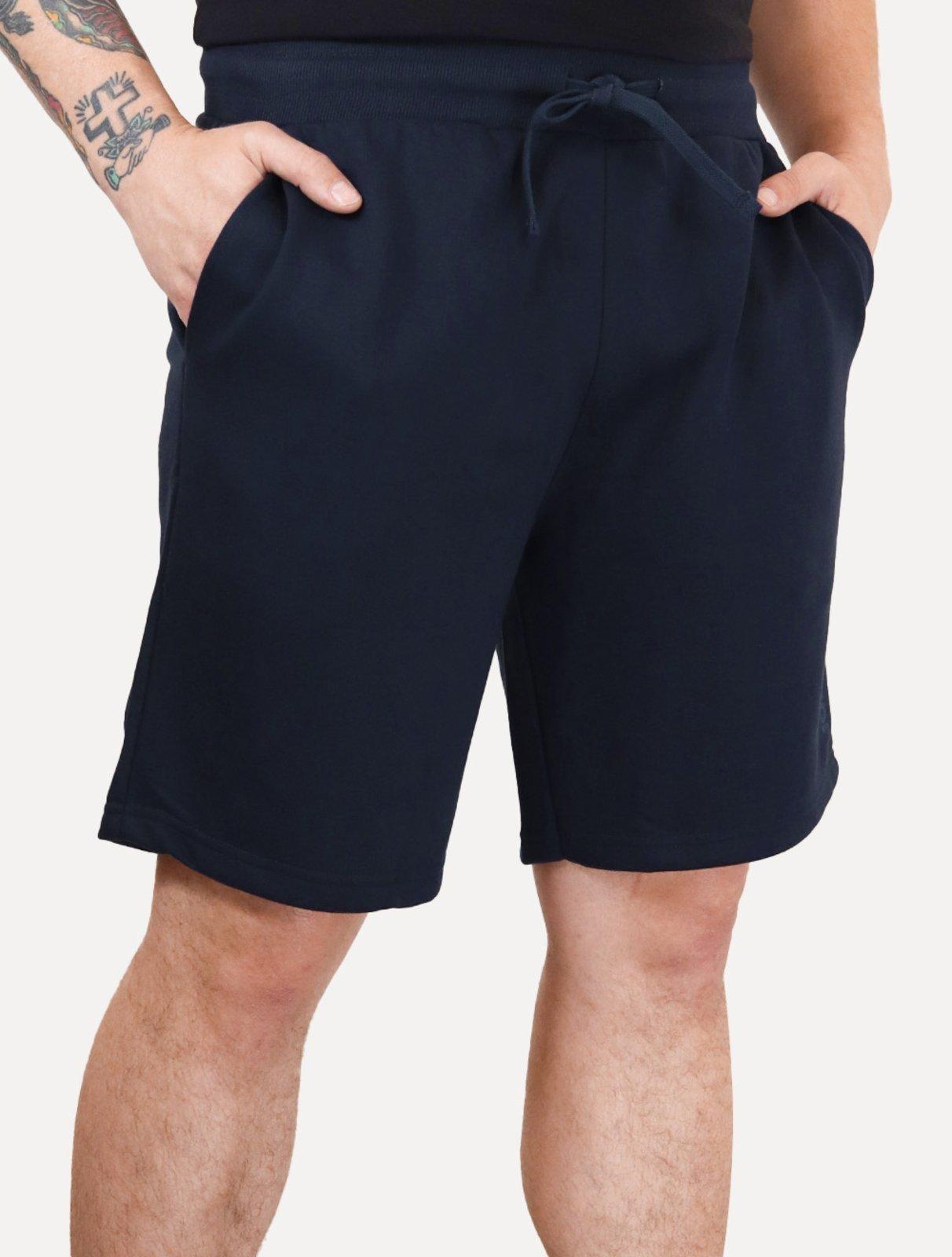 Bermuda John John Moletom New Basic Azul Marinho