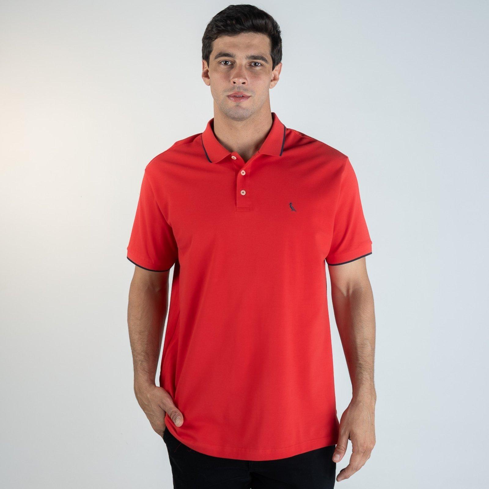 Camisa Polo Reserva Frisos Vermelho