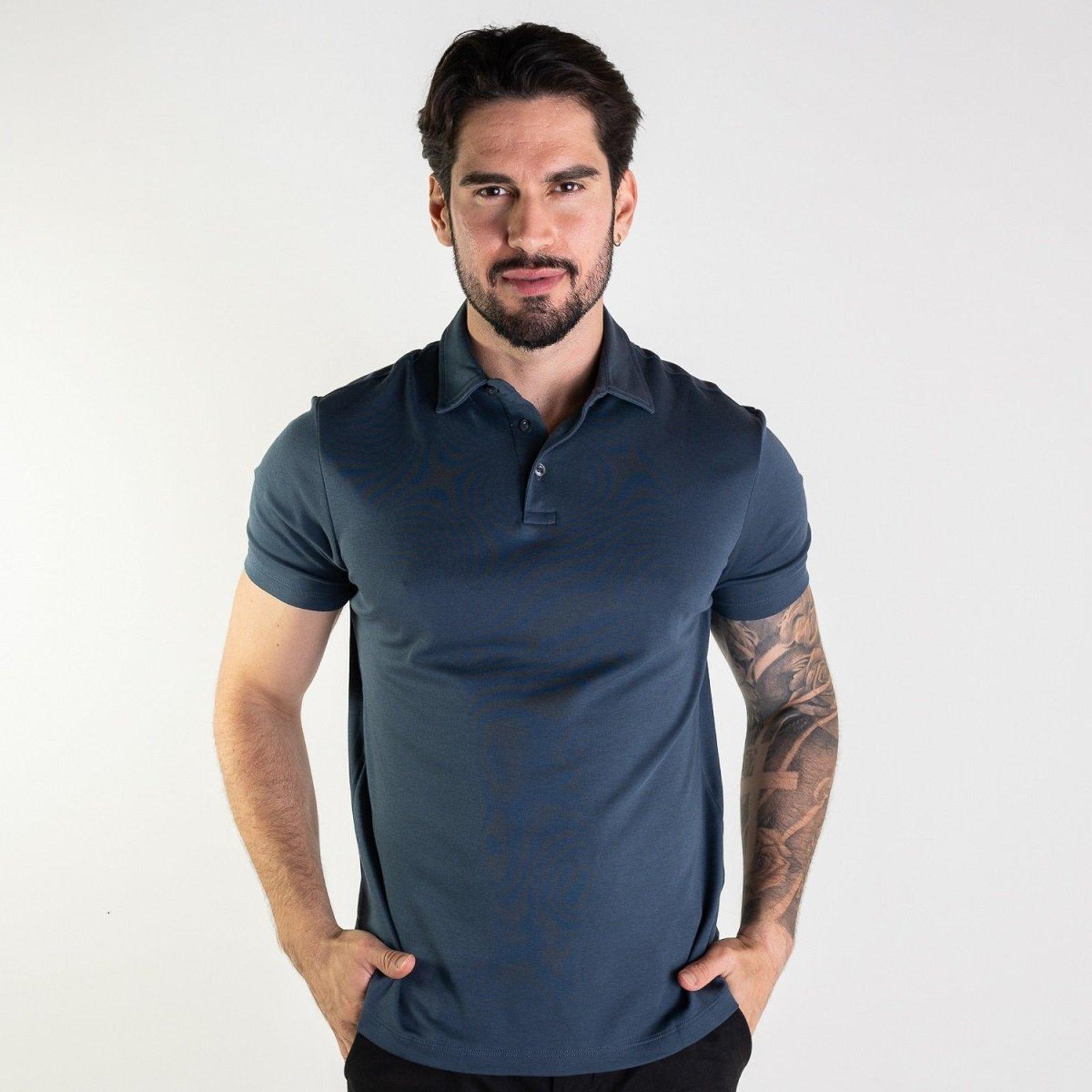 Camisa Polo Pima Oficina Reserva Azul Marinho