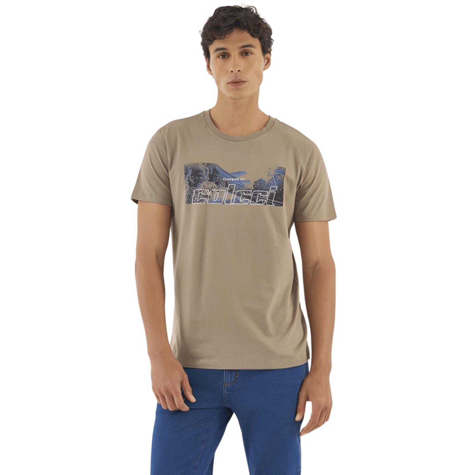 Camiseta Masculina Slim Estampada Colcci