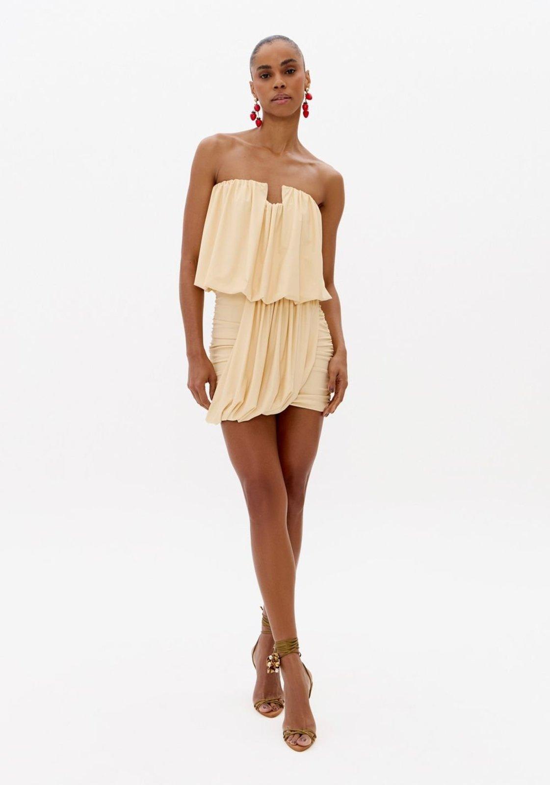 Vestido Curto Sem Alças Lança Perfume
