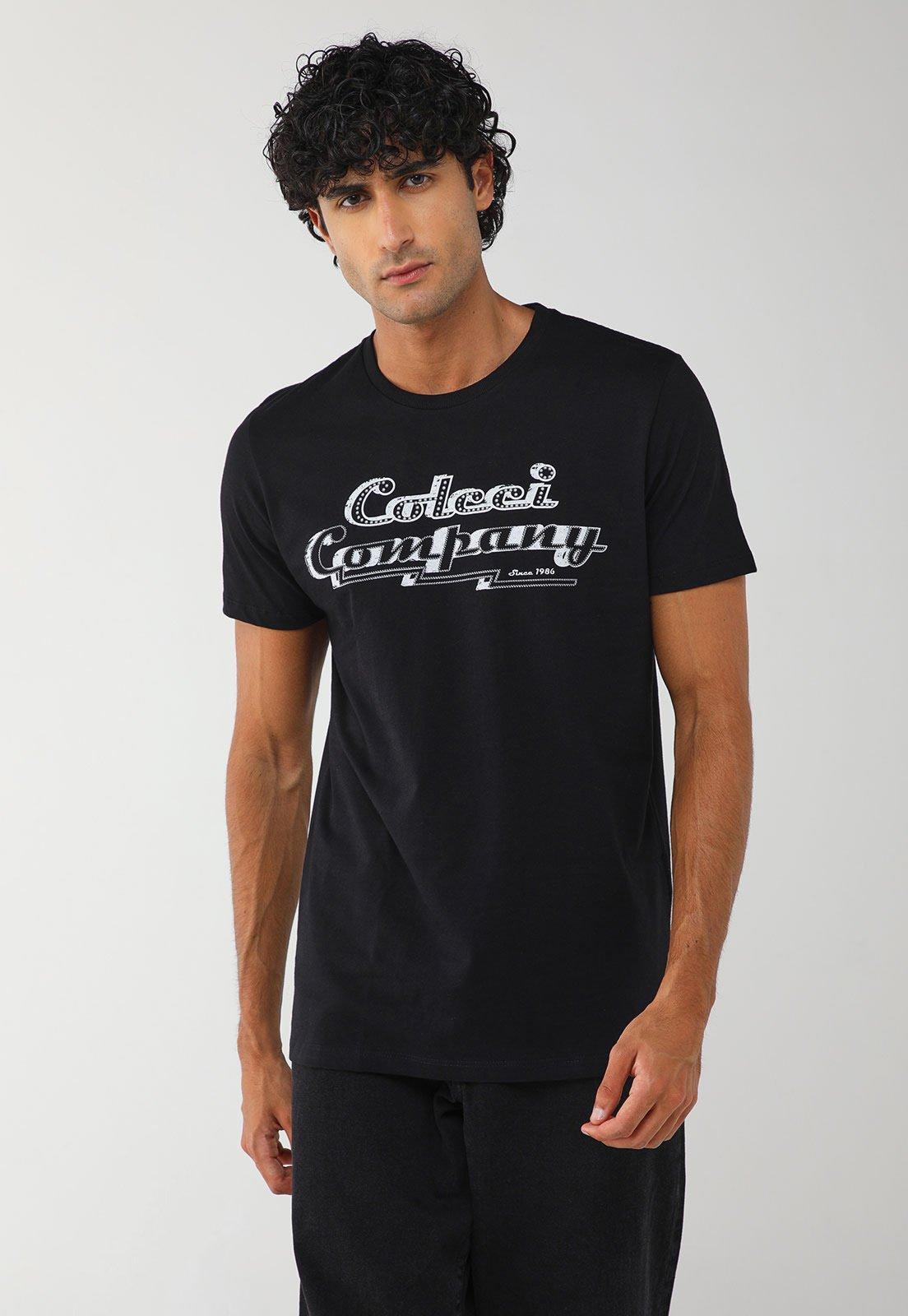 Camiseta Masculina Colcci Logo Preta