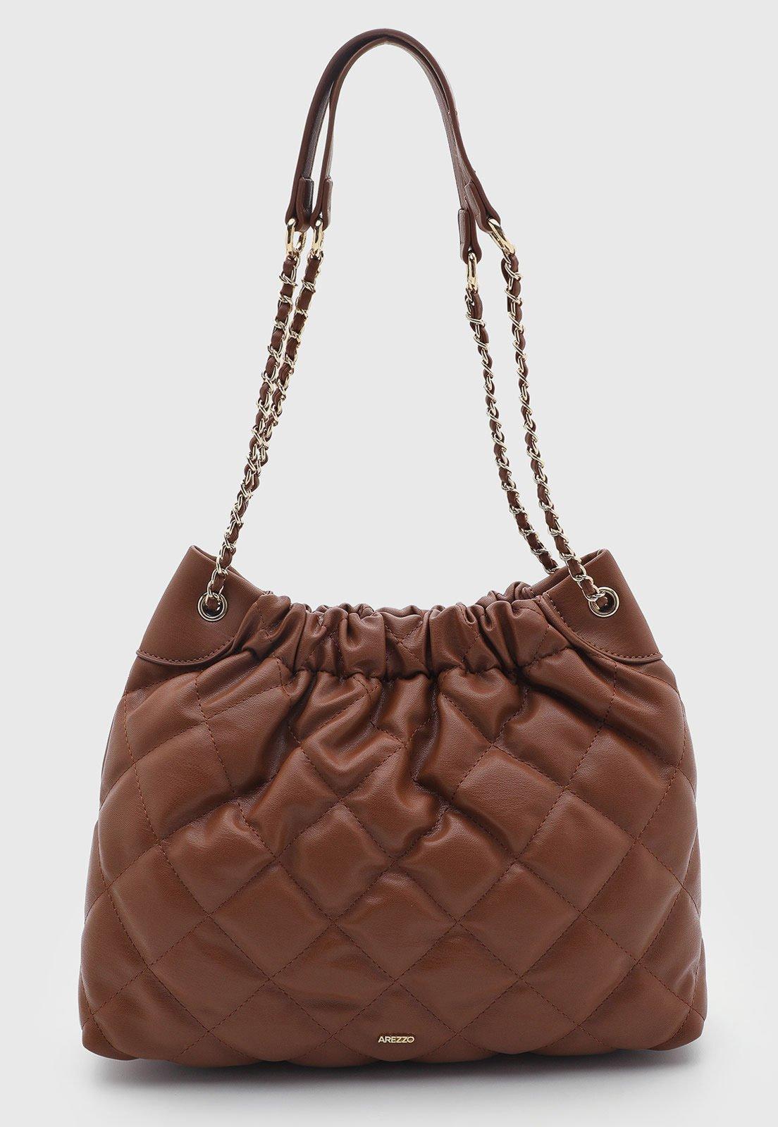 Bolsa Feminina Arezzo Matelassê Marrom
