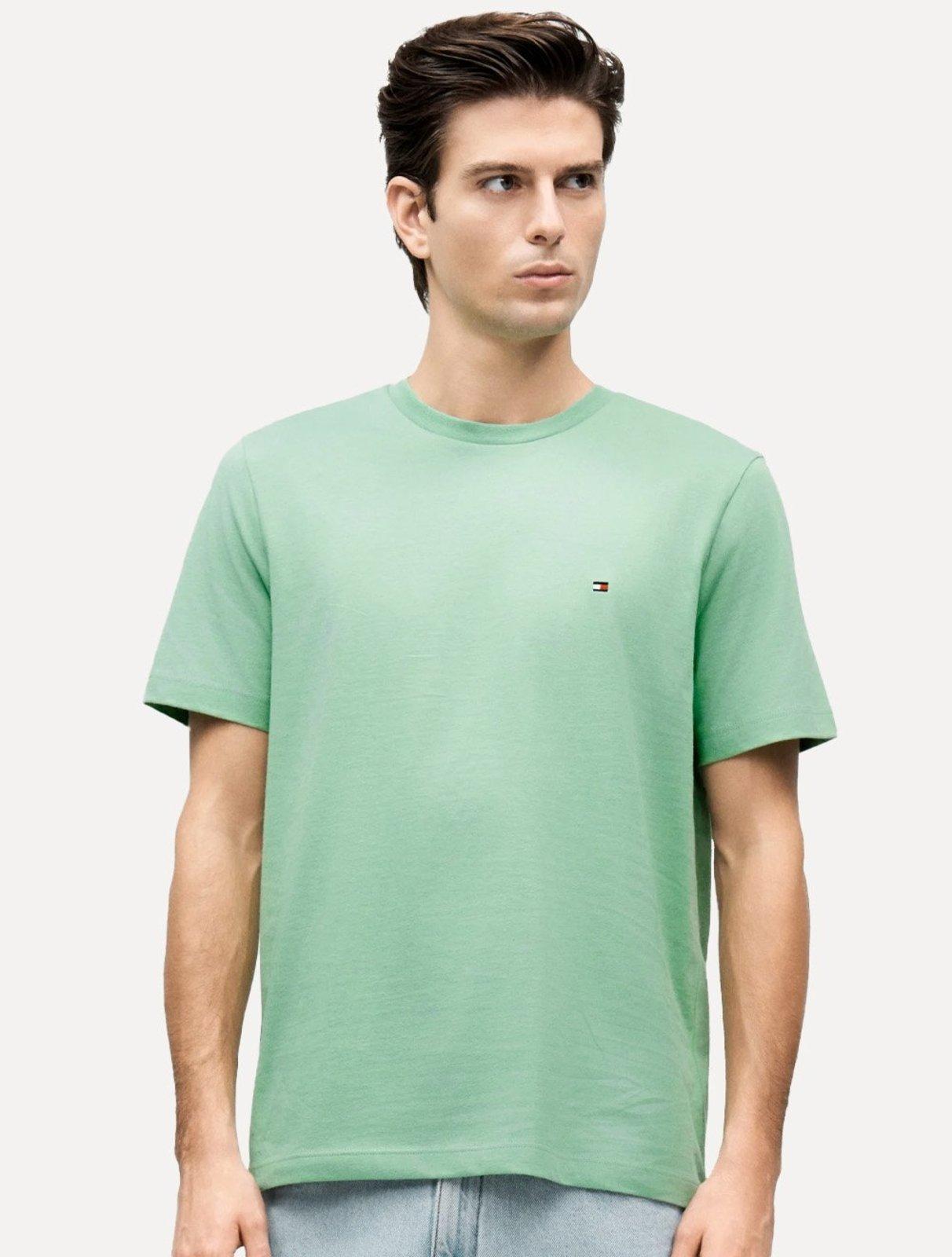 Camiseta Tommy Hilfiger Core Logo Tee Verde Claro