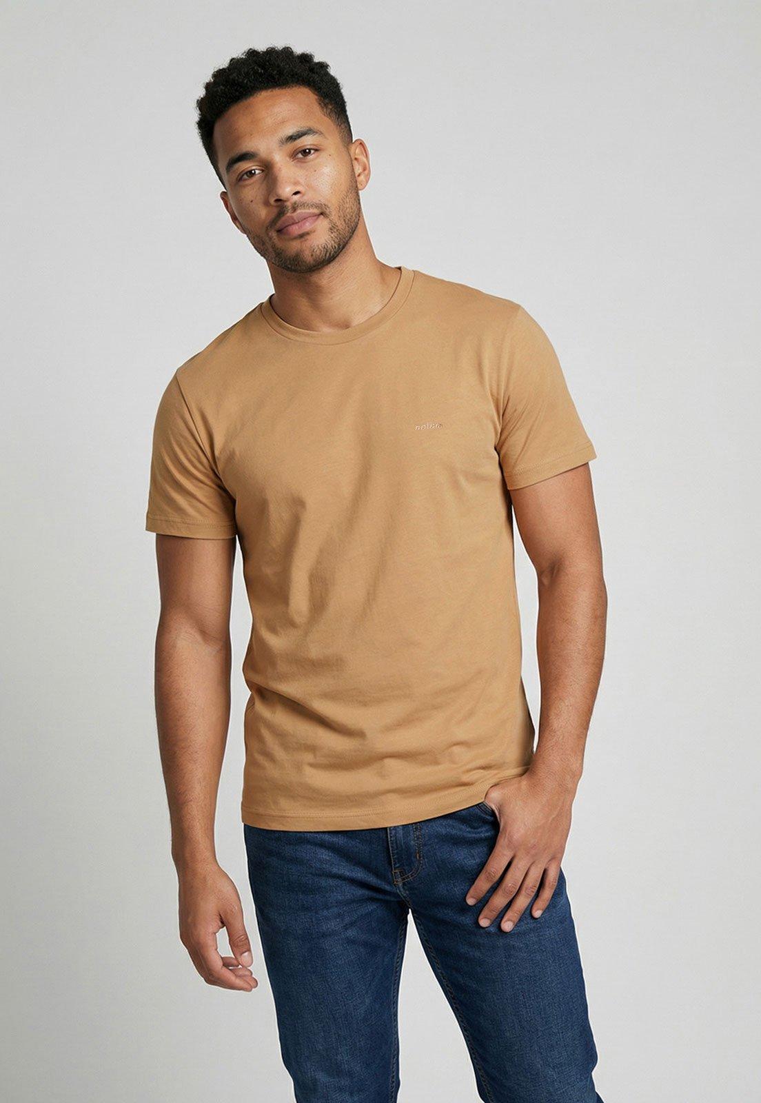 Camiseta Masculina Colcci Decote Redondo Bege