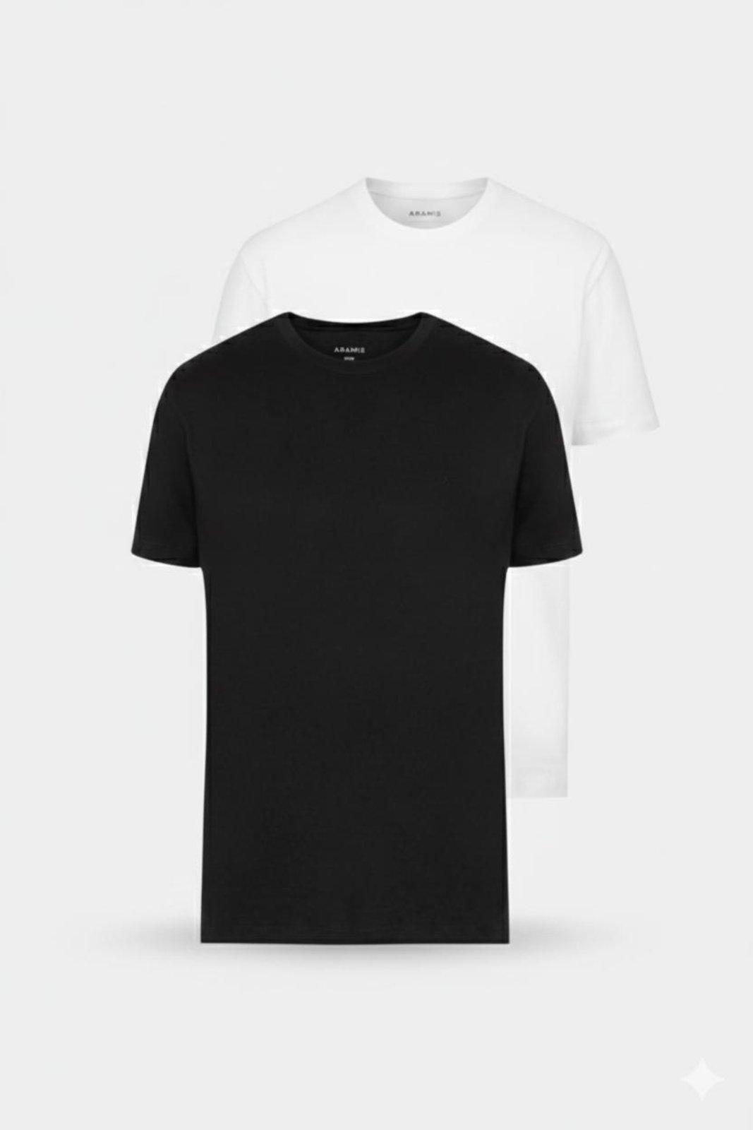 Kit 2 Camiseta Aramis Manga Curta New Basic Preto e Branco