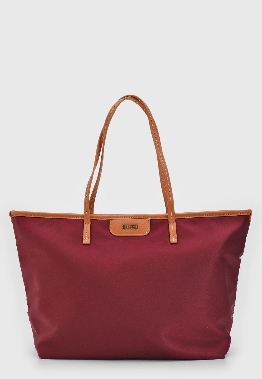 Bolsa Tiracolo Santa Lolla Tote Grande Roxa