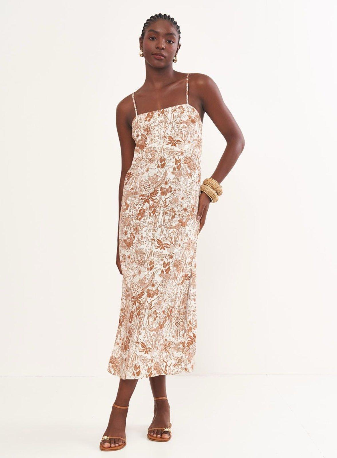 Vestido Estampado Bege Colcci