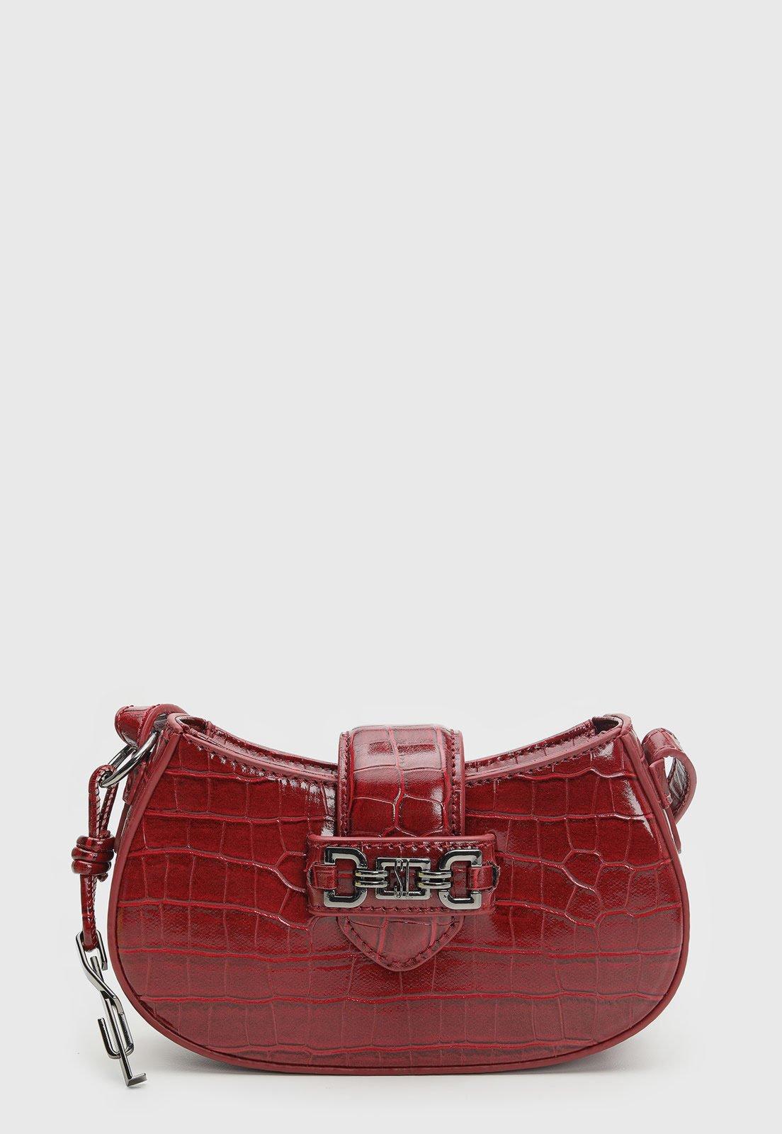 Bolsa Feminina Santa Lolla Texturizada Croco Vermelha