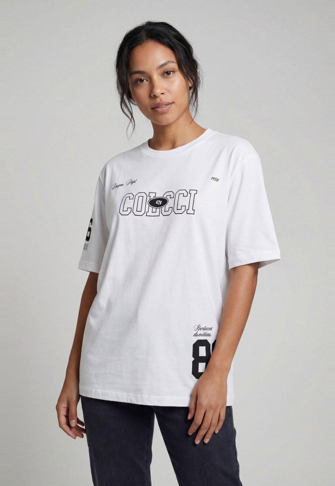 Camiseta Feminina Colcci Estampa Streetwear Branca