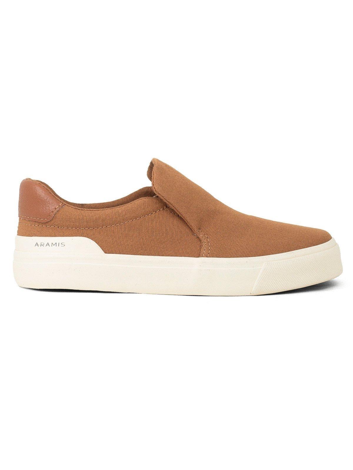 Tênis Aramis Next Slip On Casual Daily Slip Elástico Confortável Resistente Marrom Caramelo