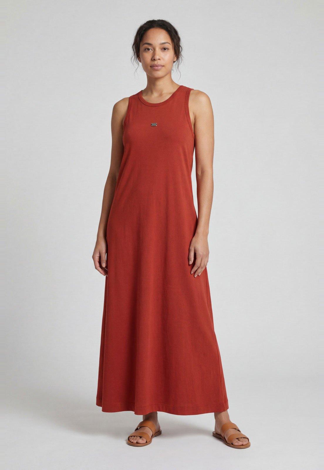 Vestido Feminino Colcci Longo Algodão Vermelho