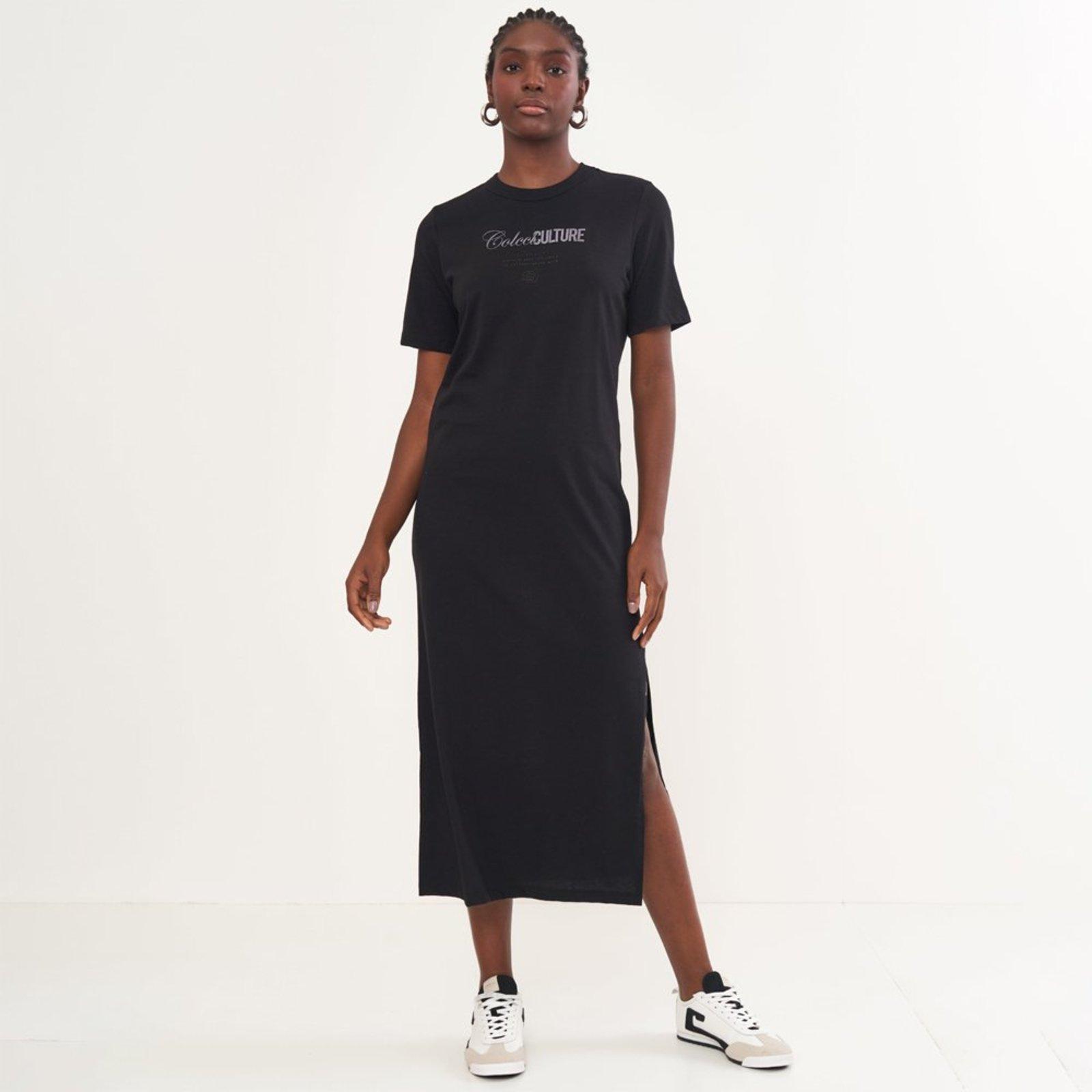 Vestido Super Mid Colcci Culture Pr26 Preto Feminino