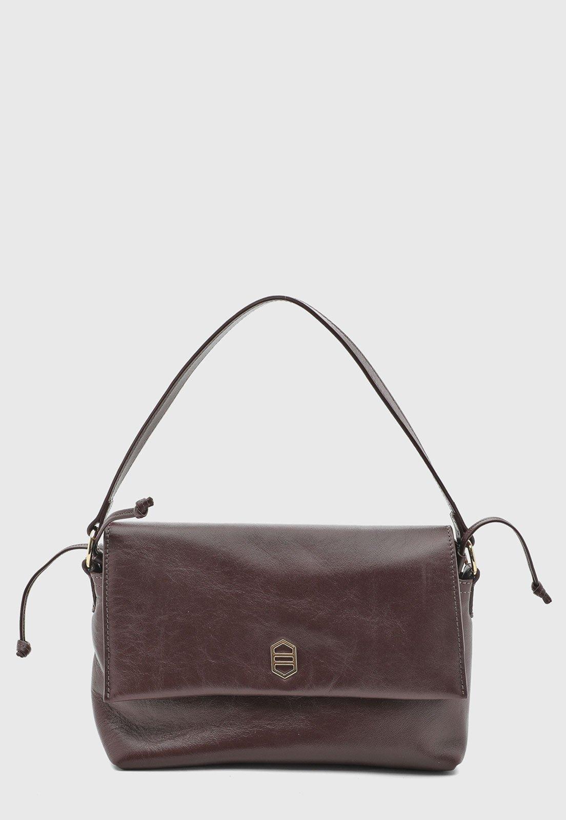 Bolsa Feminina Arezzo Couro Acabamento Estruturado Marrom