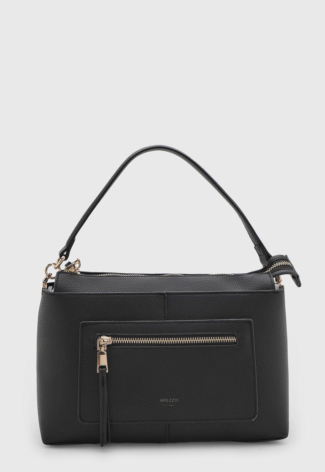 Bolsa Feminina Arezzo Média Texturizada Preta