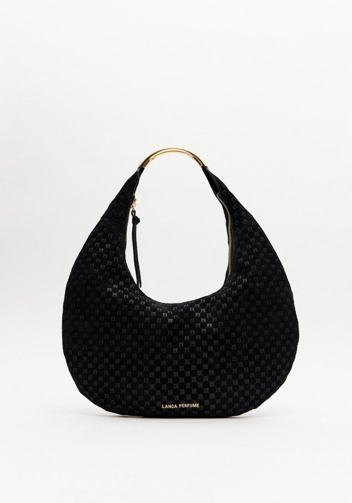 Bolsa Shoulder Couro Com Monograma Lança Perfume
