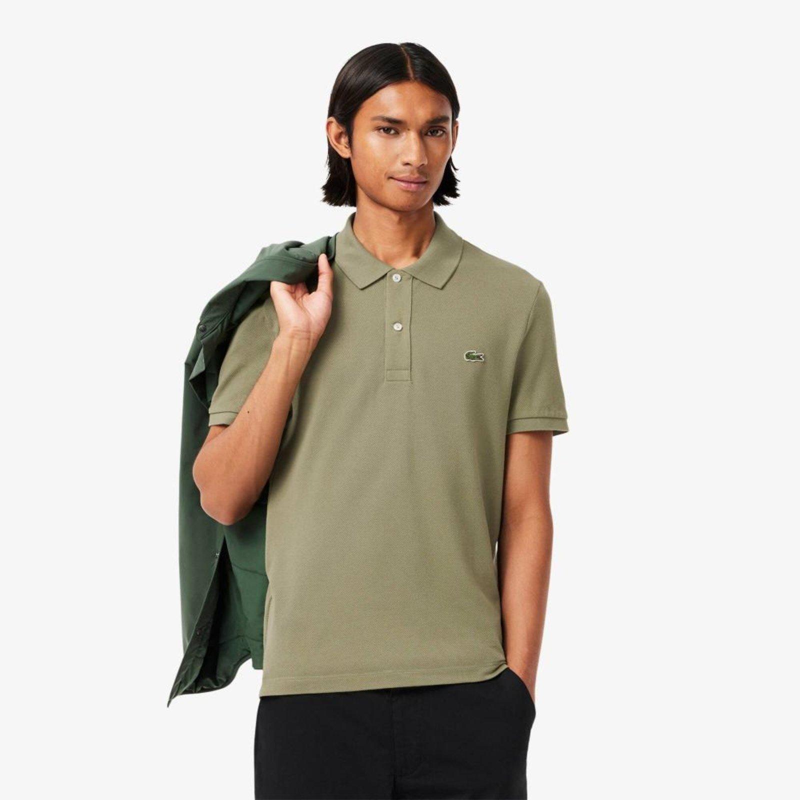 Polo Lacoste Slim Fit L.12.12 em Piqué Verde