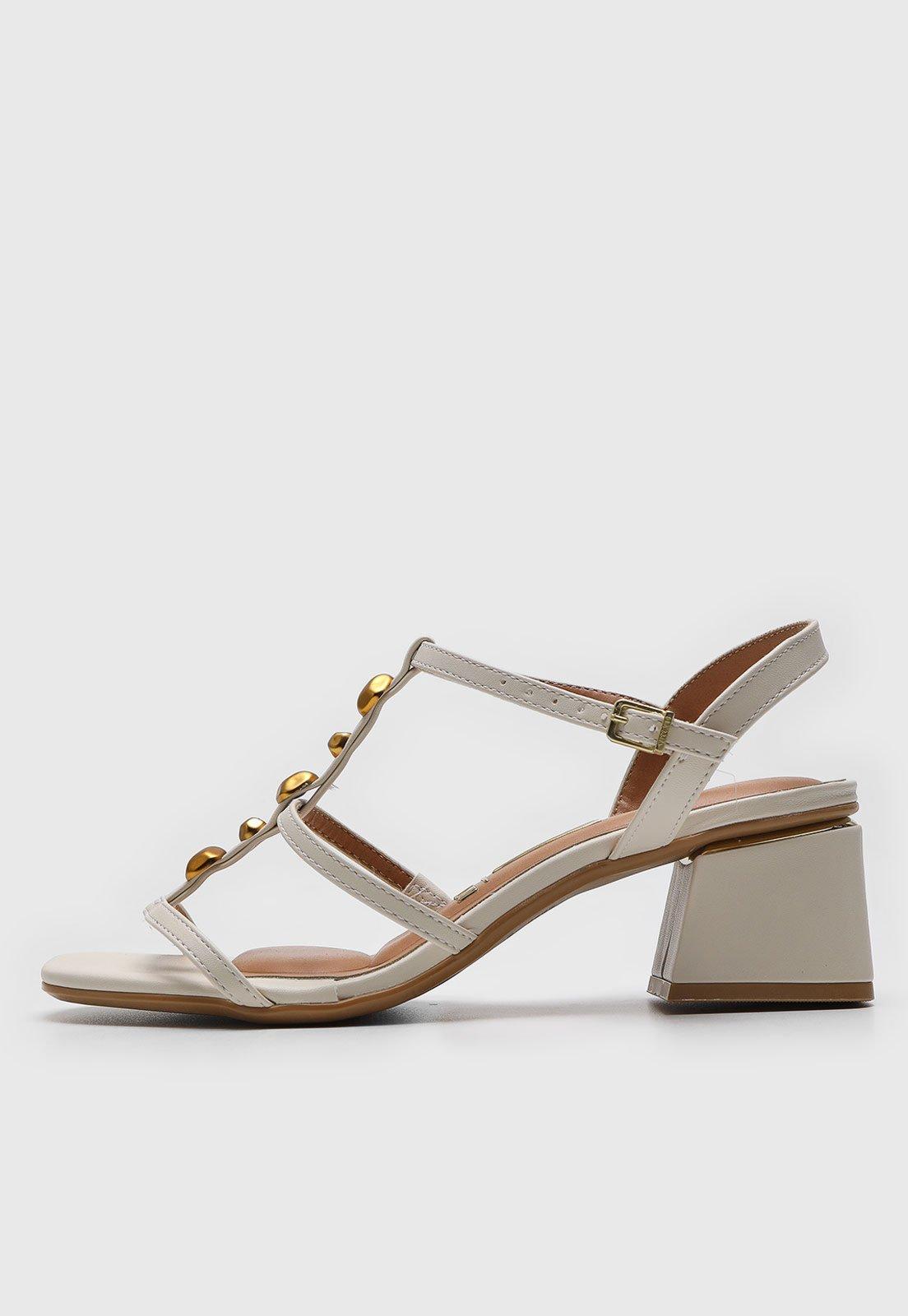 Sandália Vizzano Tachas Off-White