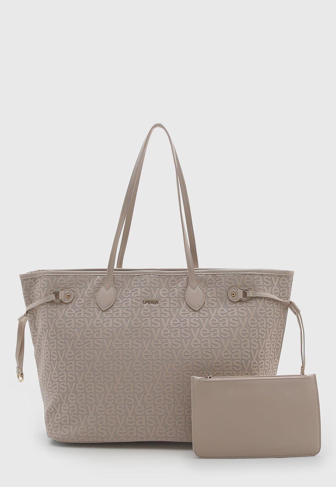 Bolsa Feminina Lança Perfume Estruturada Bege