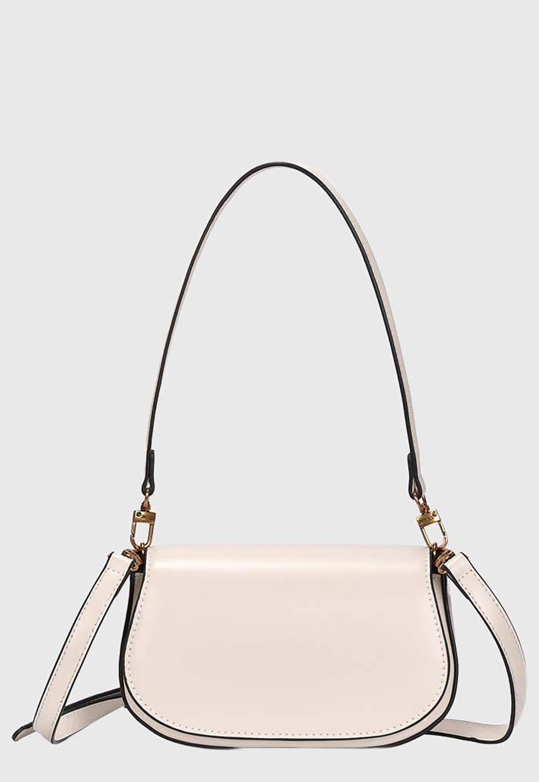 Bolsa Feminina Santa Lolla Pequena Estruturada Off-white