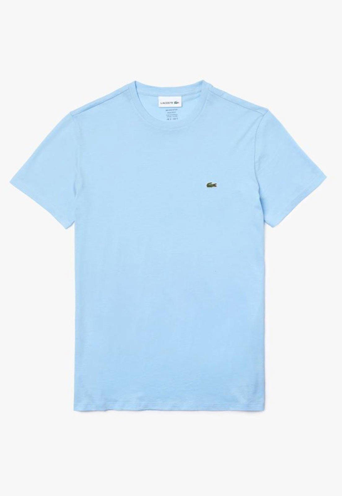 Camiseta Masculina em Jérsei de Algodão Pima com Gola Redonda