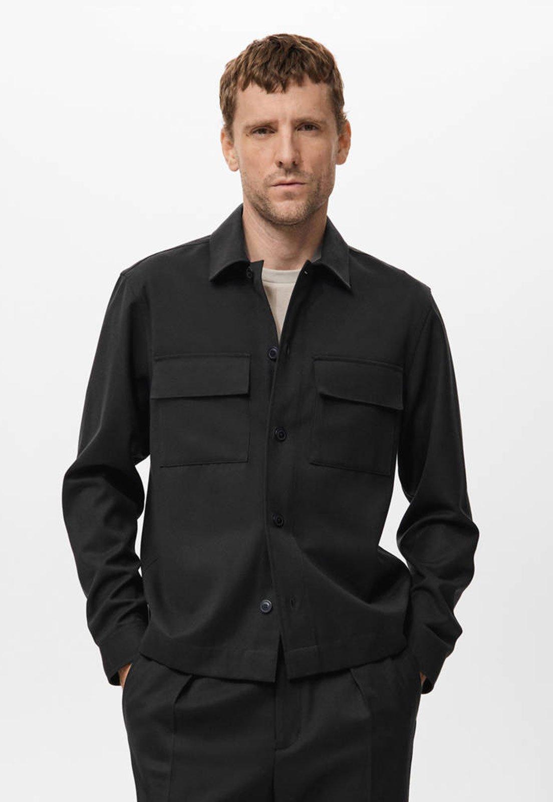 Jaqueta Masculina Mango Regular Preta