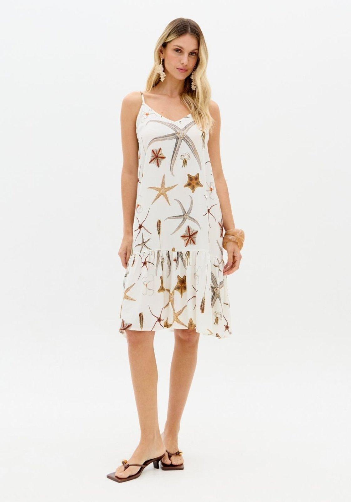 Vestido Curto Estampado De Alças Lança Perfume