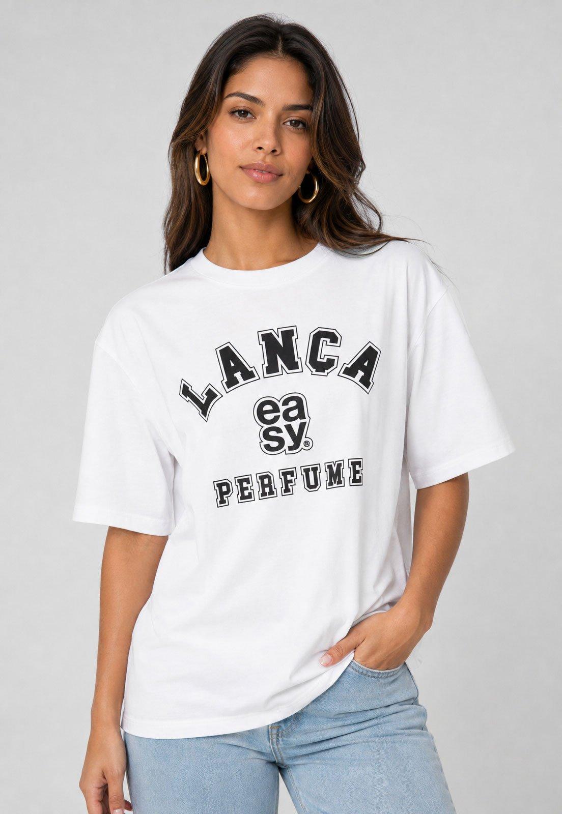 Camiseta Feminina Lança Perfume Logo Branca