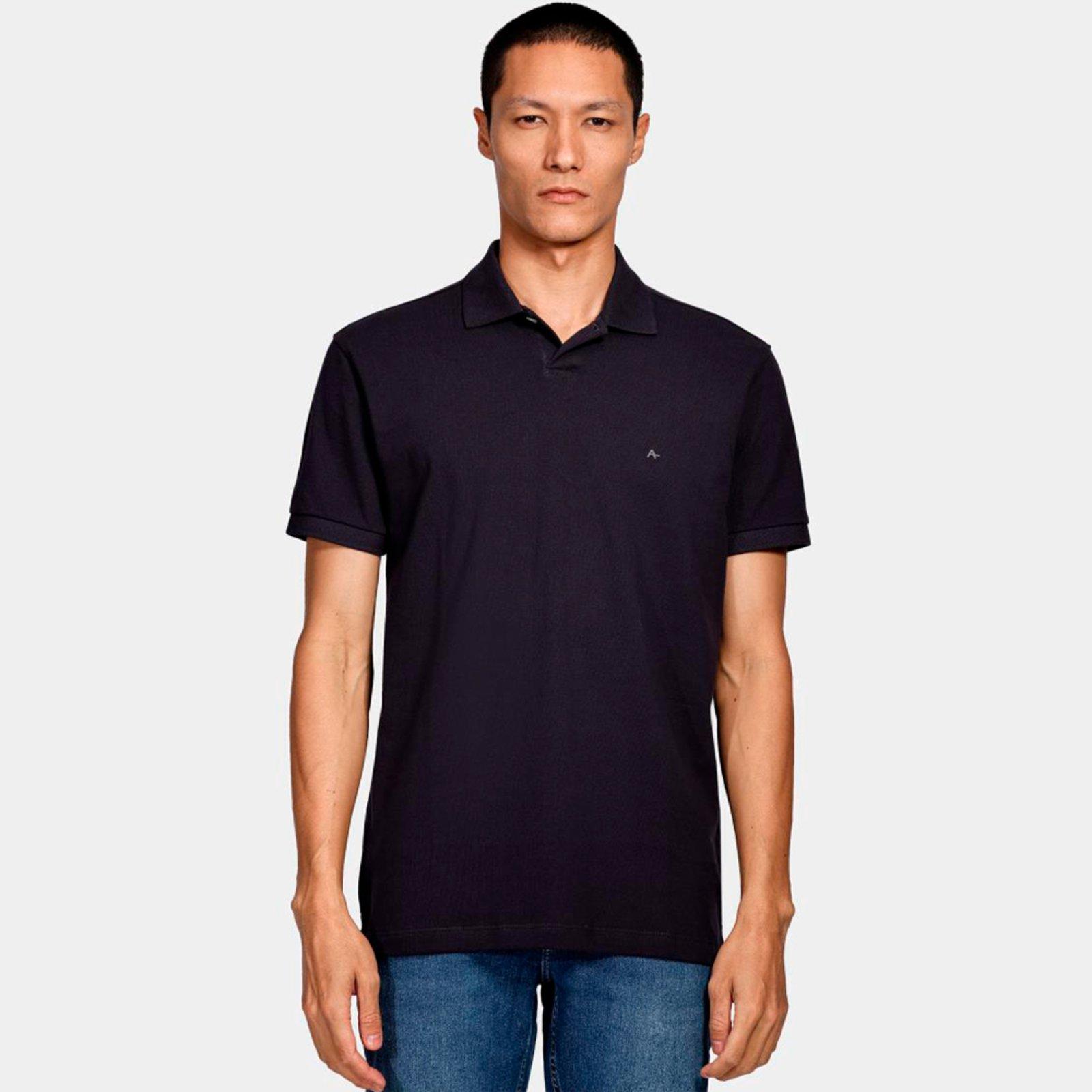Camisa Polo Aramis Piquet Pastel Ve25 Marinho Masculino