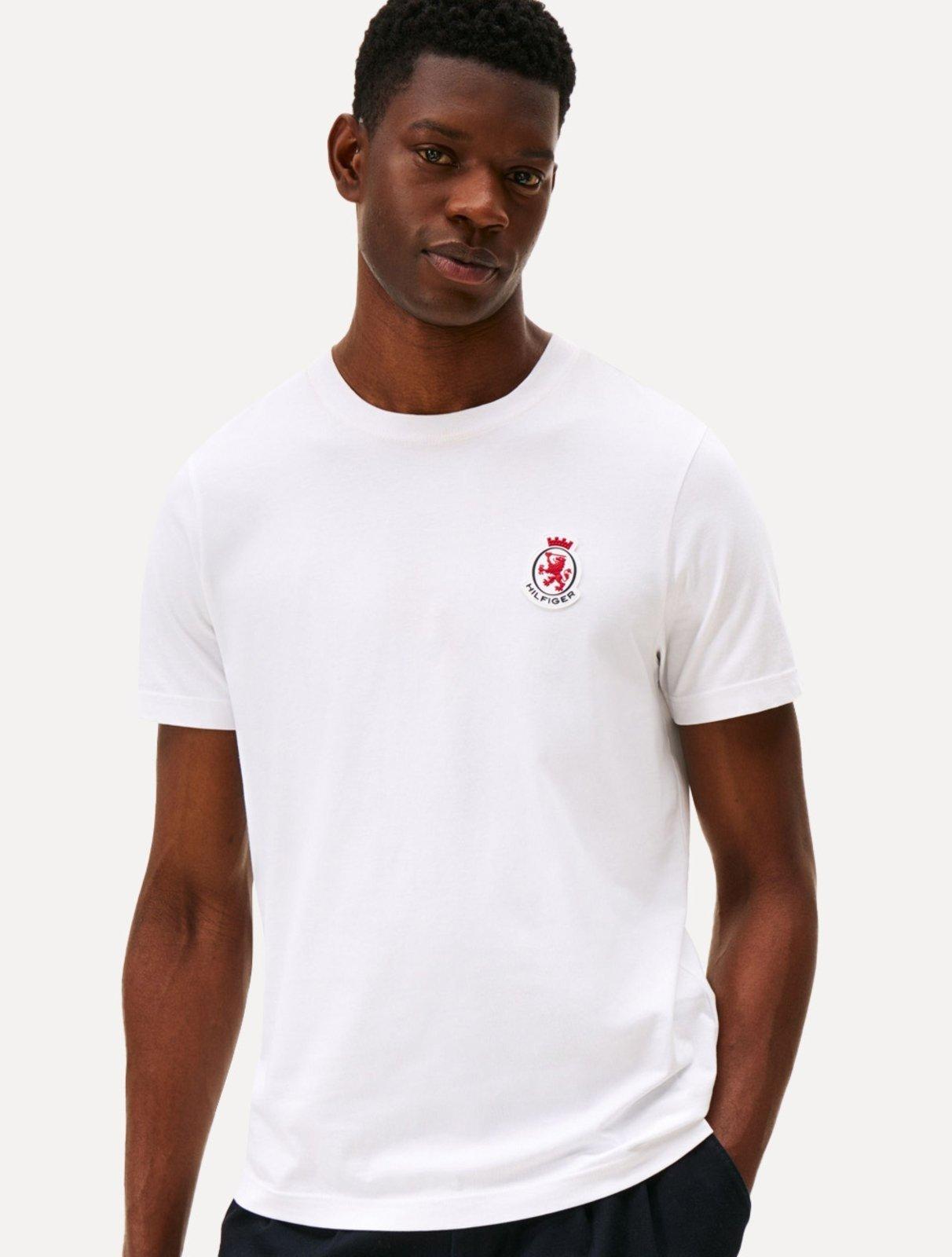Camiseta Tommy Hilfiger Masculina Regular Crest Branca