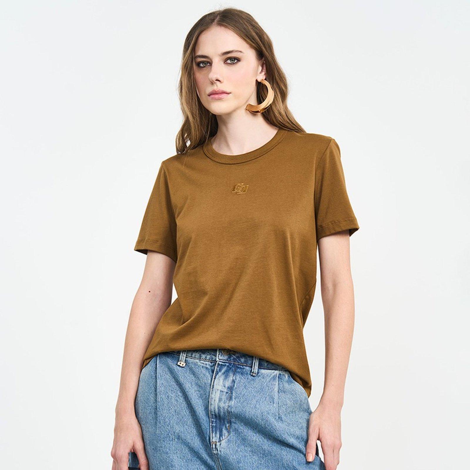 Camiseta Colcci Iconic Pr27 Marrom Feminino