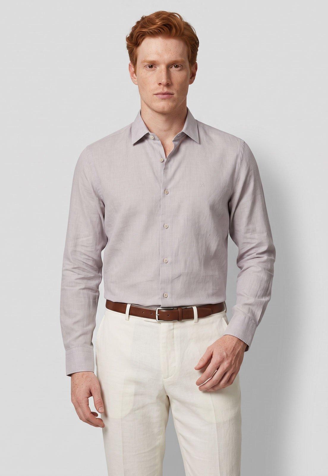 Camisa Masculina Aramis Manga Longa Caqui