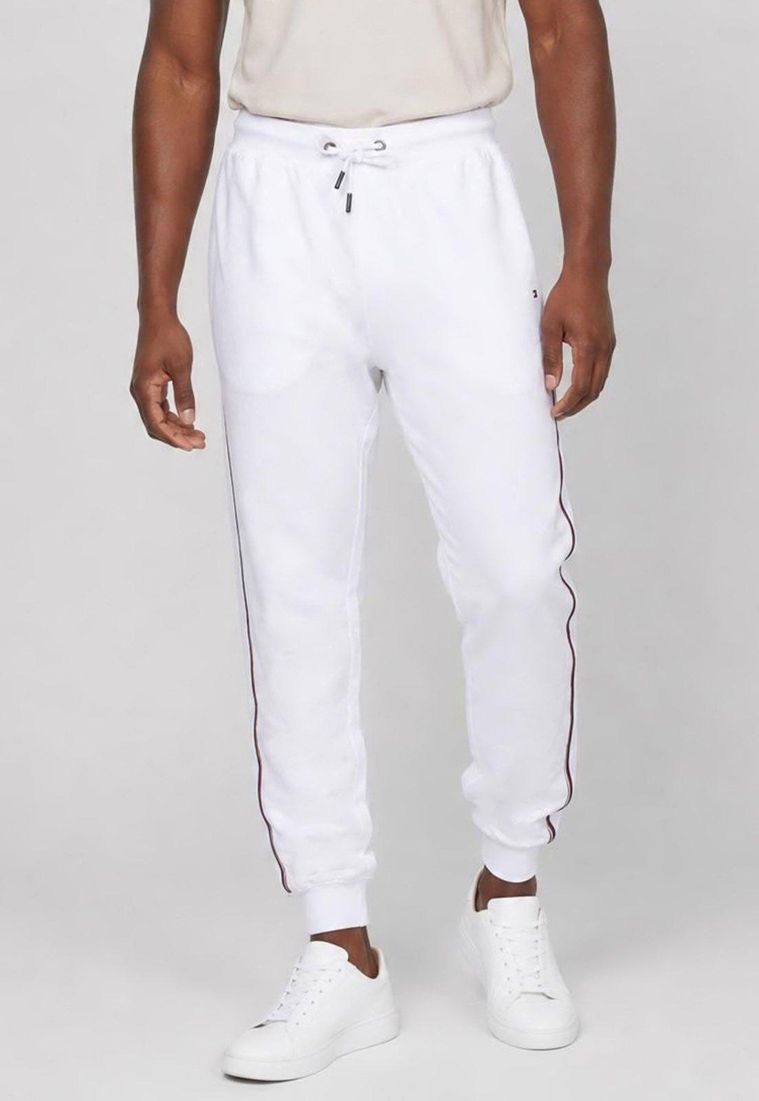 Calça Masculina Tommy Hilfiger Global Stripe Branca