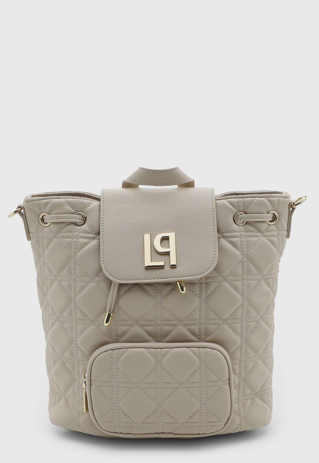 Mochila Lança Perfume Matelassê Bege