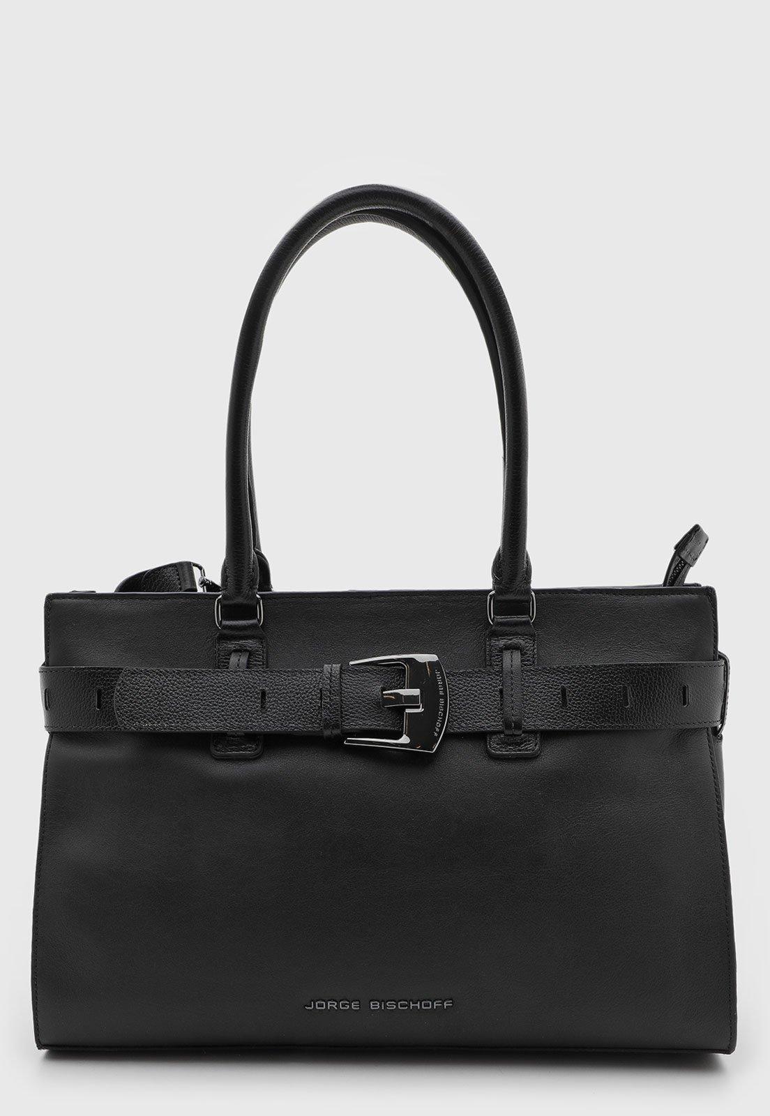 Bolsa Jorge Bischoff Couro Preta
