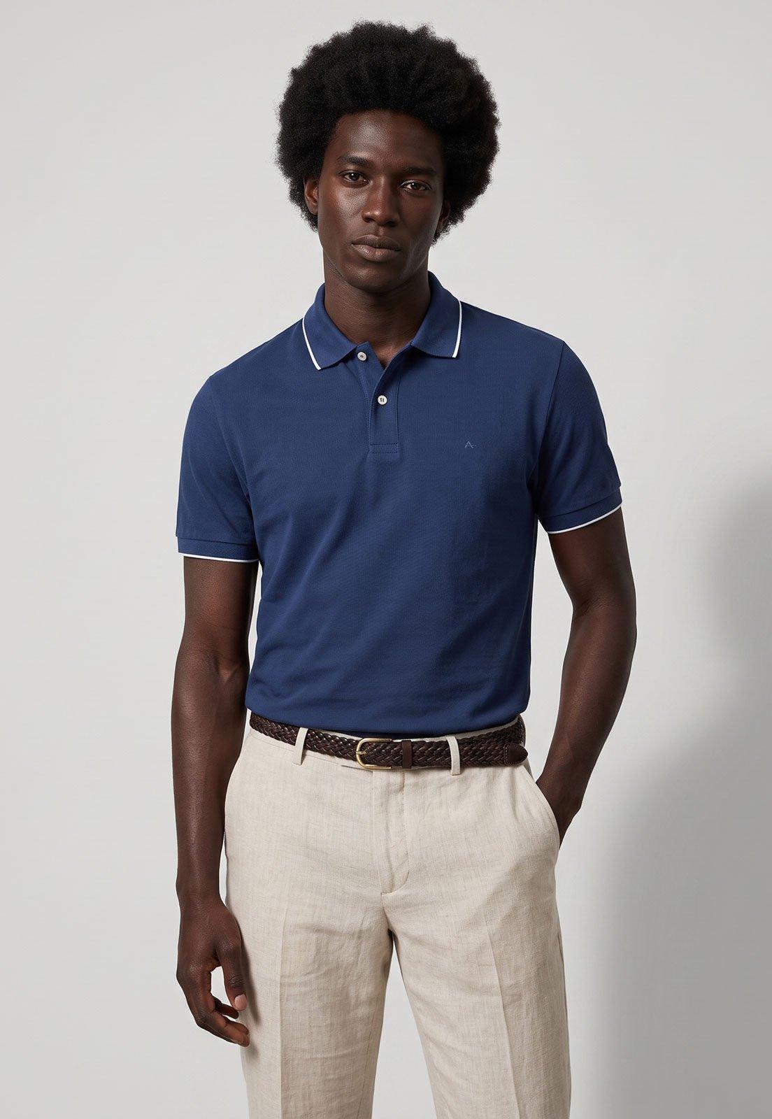 Polo Masculina Aramis Clássica Azul