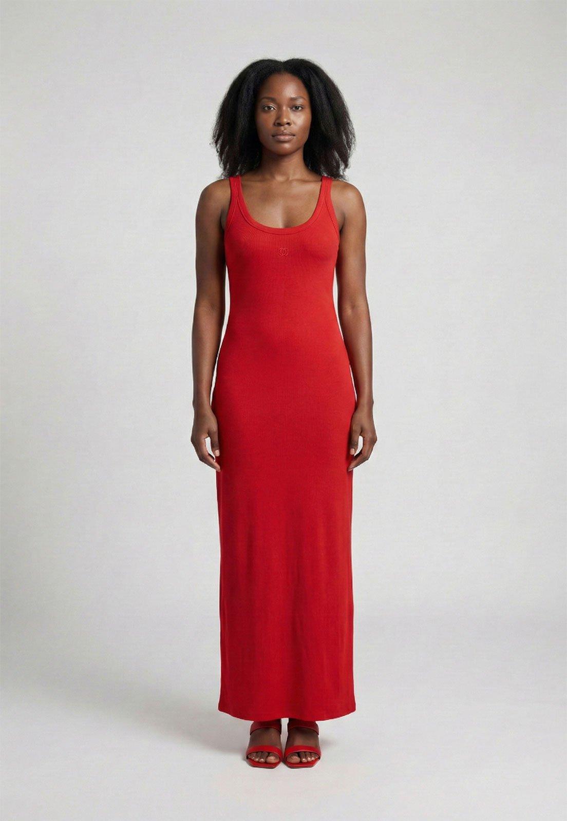 Vestido Feminino Colcci Longo Justo Vermelho