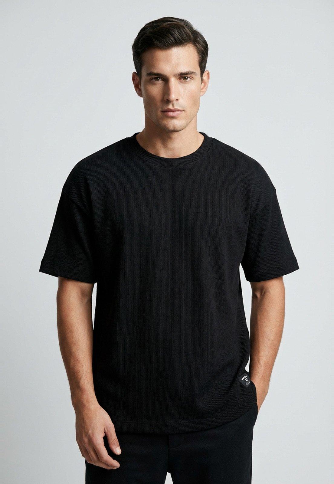 Camiseta Masculina Colcci Gola Careca Preta