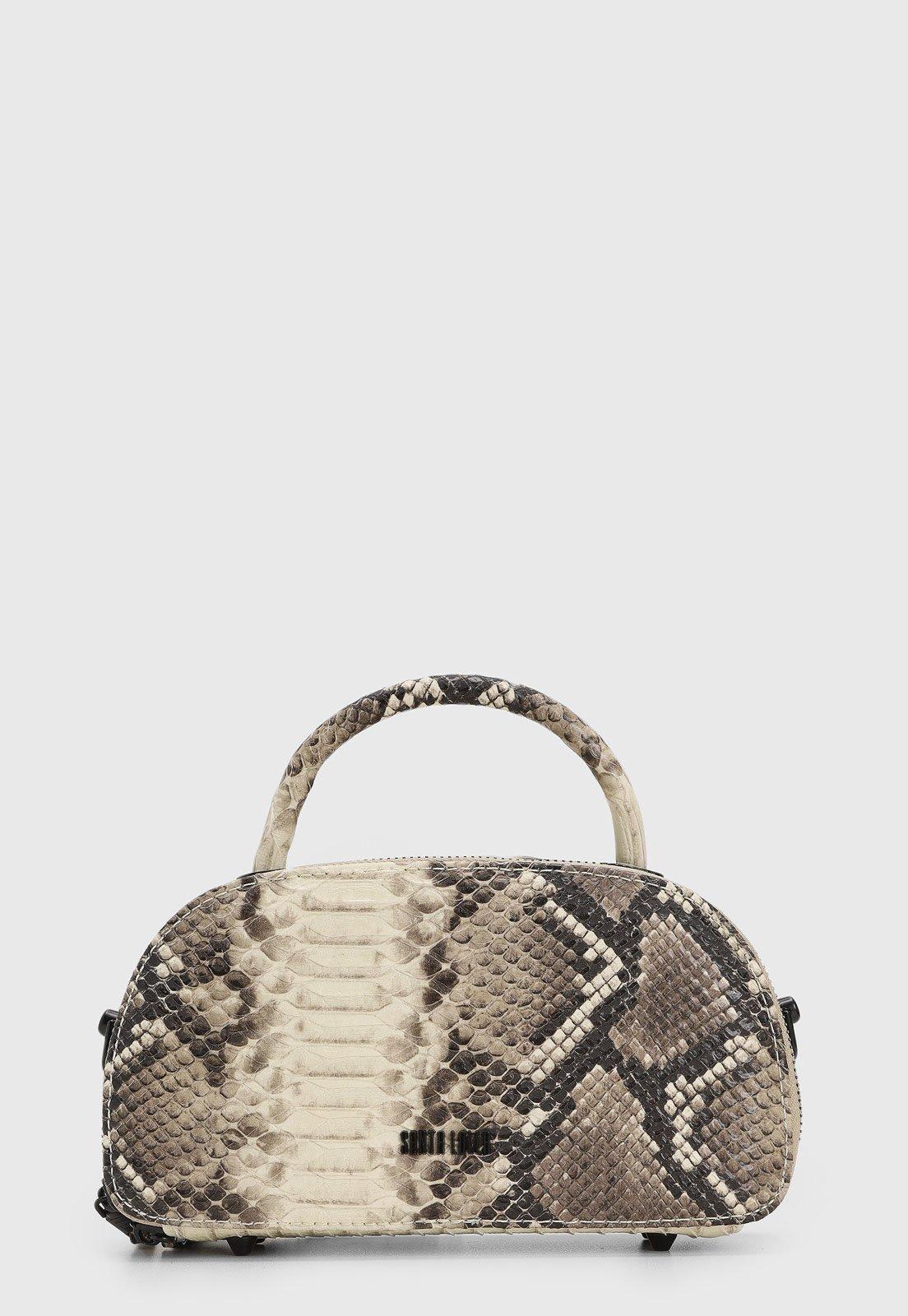 Bolsa Tiracolo Santa Lolla Cobra Bege